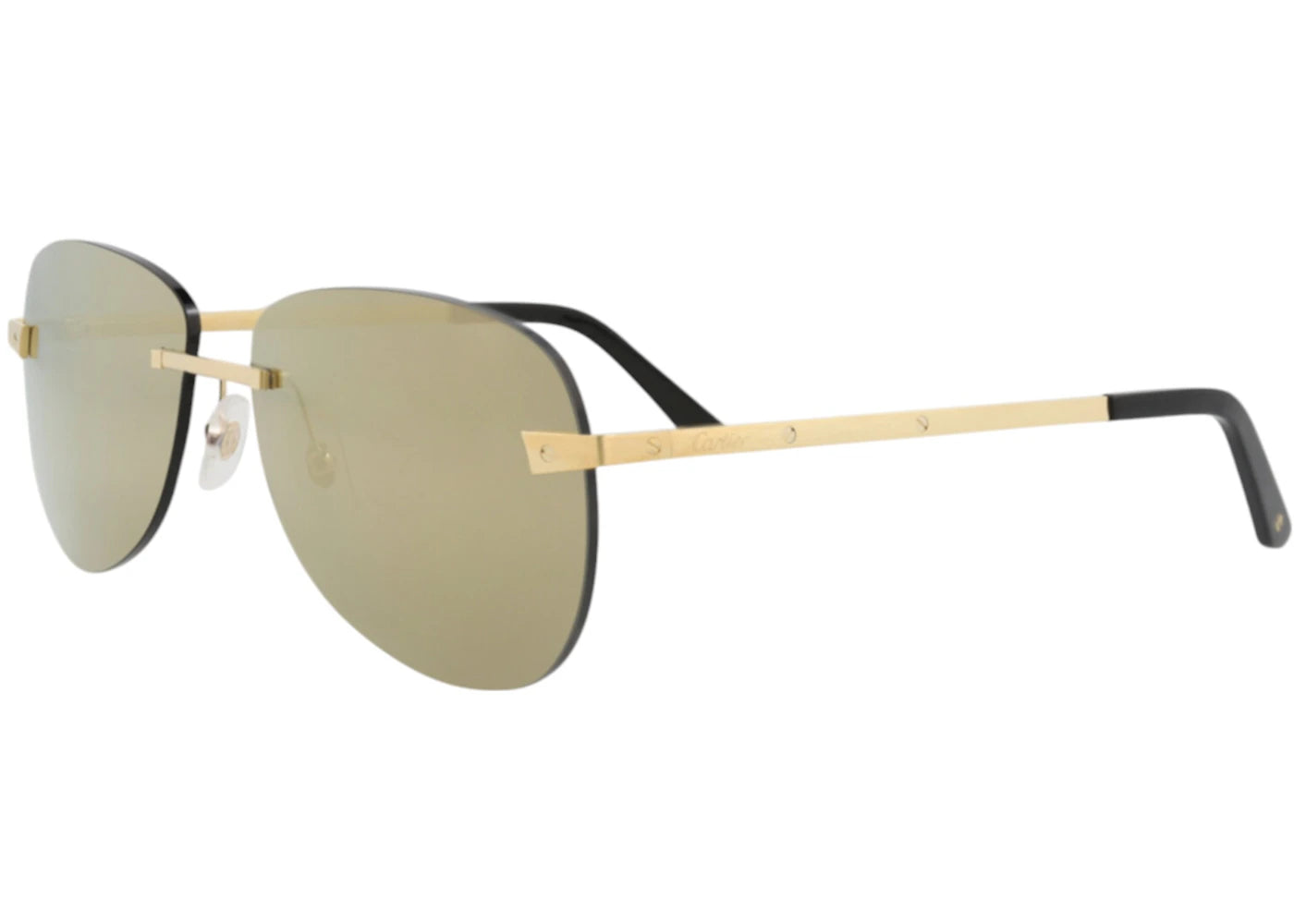 Cartier Aviator Sunglasses Gold Gold Grey (CT0035RS-30008013-001)