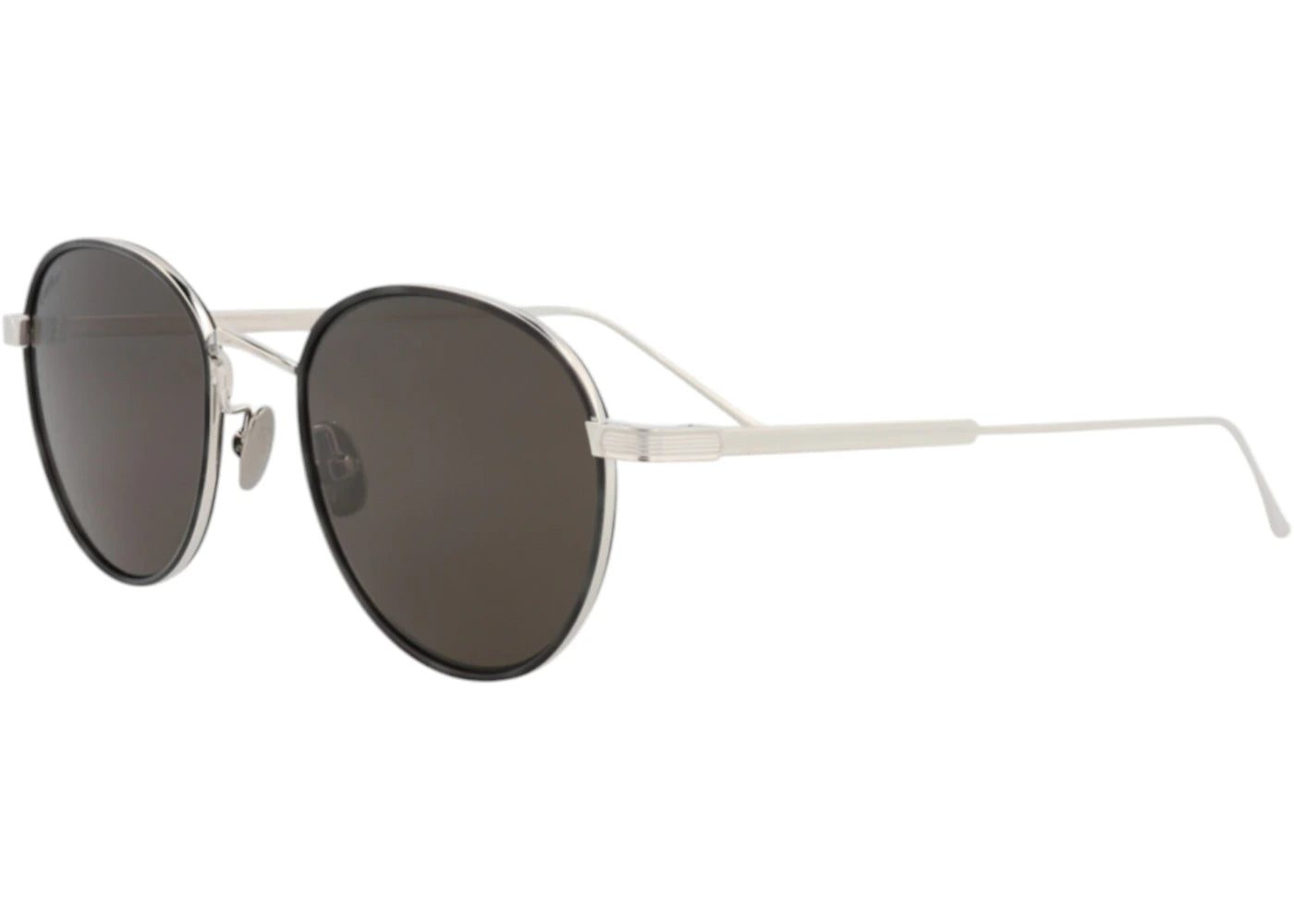 Cartier Round Sunglasses Silver Silver Grey (CT0250S-30009011-007)
