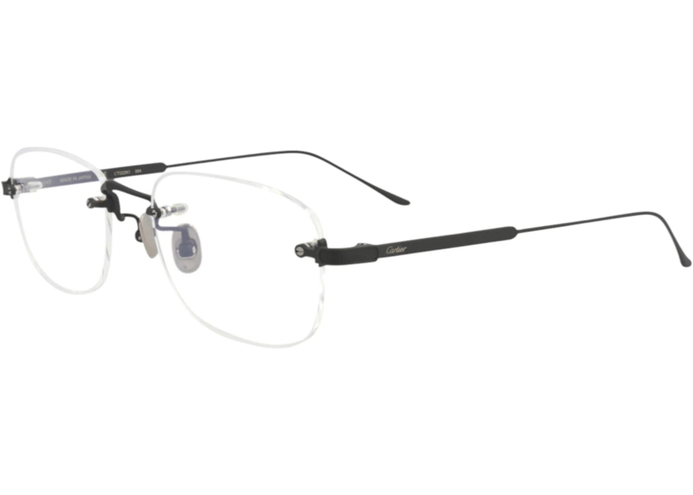 Cartier Square Eyeglasses Black Black Transparent (CT0228O-30008381-004)