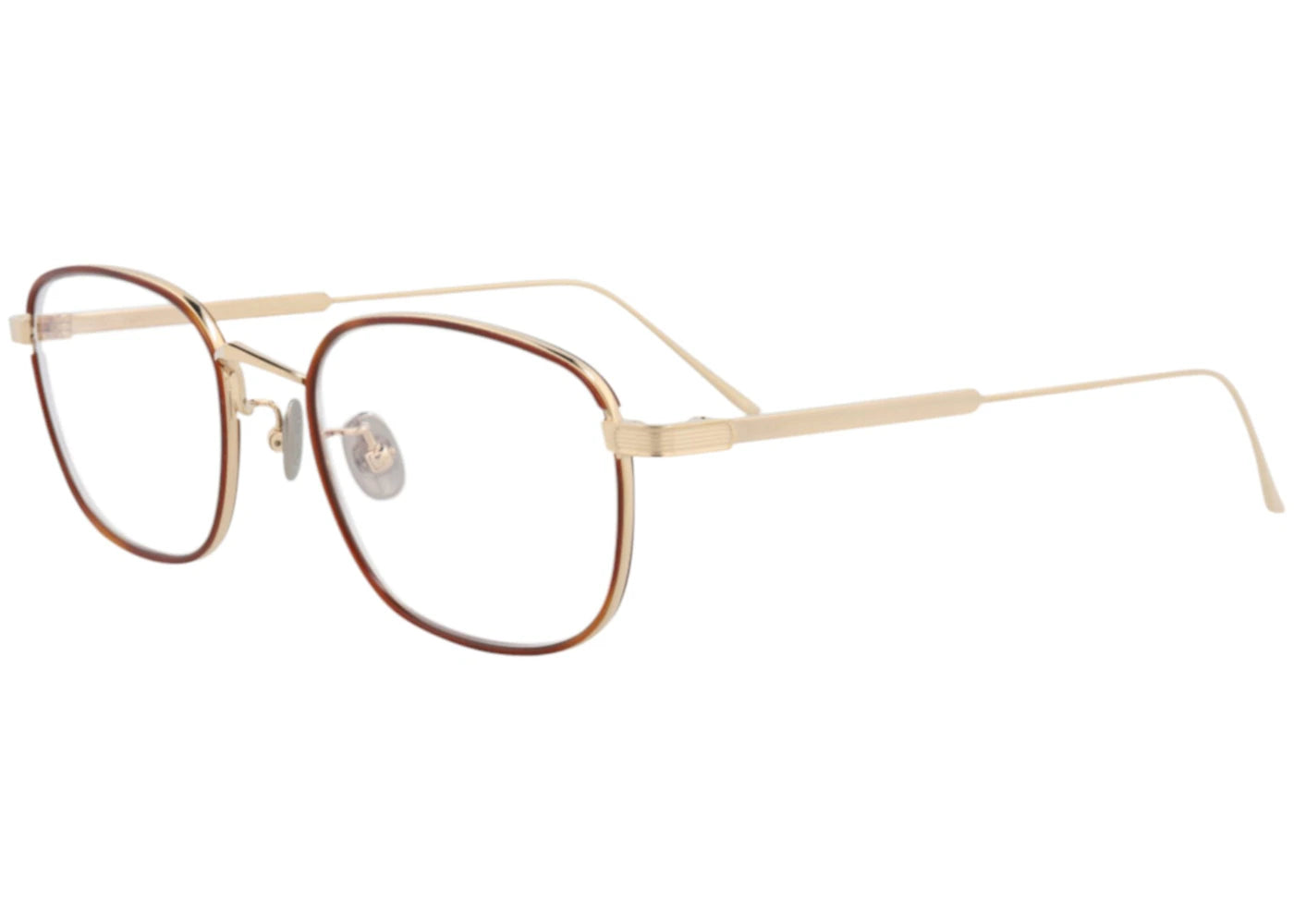 Cartier Square Eyeglasses Gold Gold Transparent (CT0260O-30009036-008)