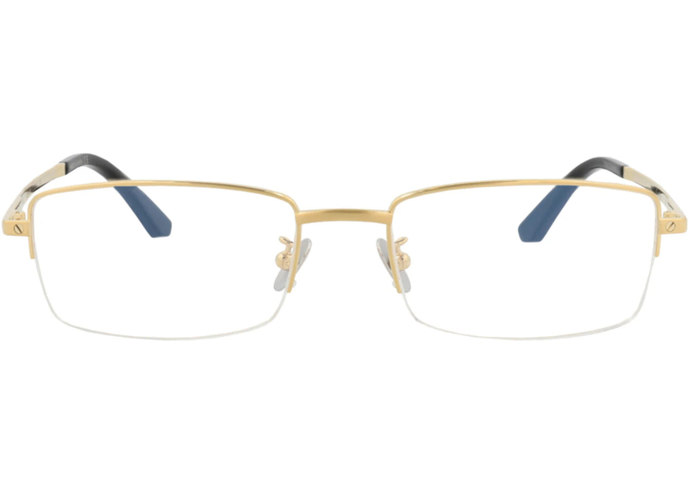 Cartier Square-Frame Titanium Optical Frames Gold Gold Transparent (CT0255O-30009028-001)
