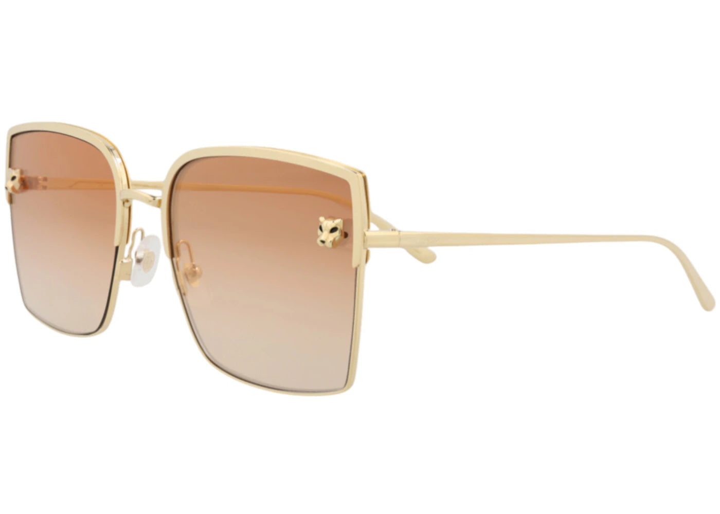 Cartier Square Sunglasses Gold Gold Red (CT0199S-30007895-004)