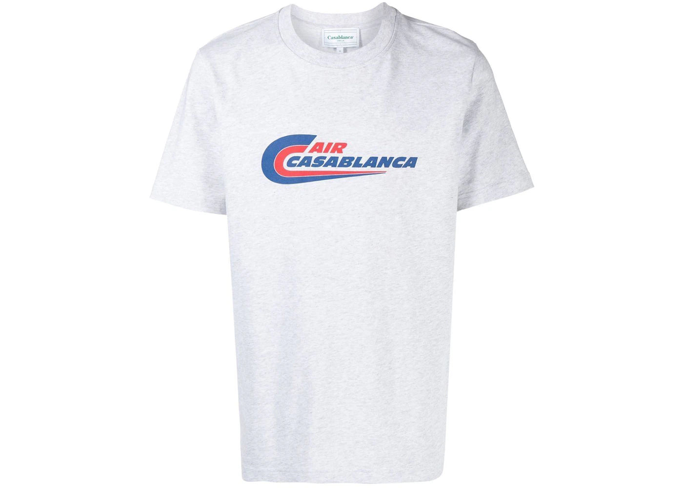 Casablanca Air Print Organic Cotton T-shirt Light Grey/Multicolour