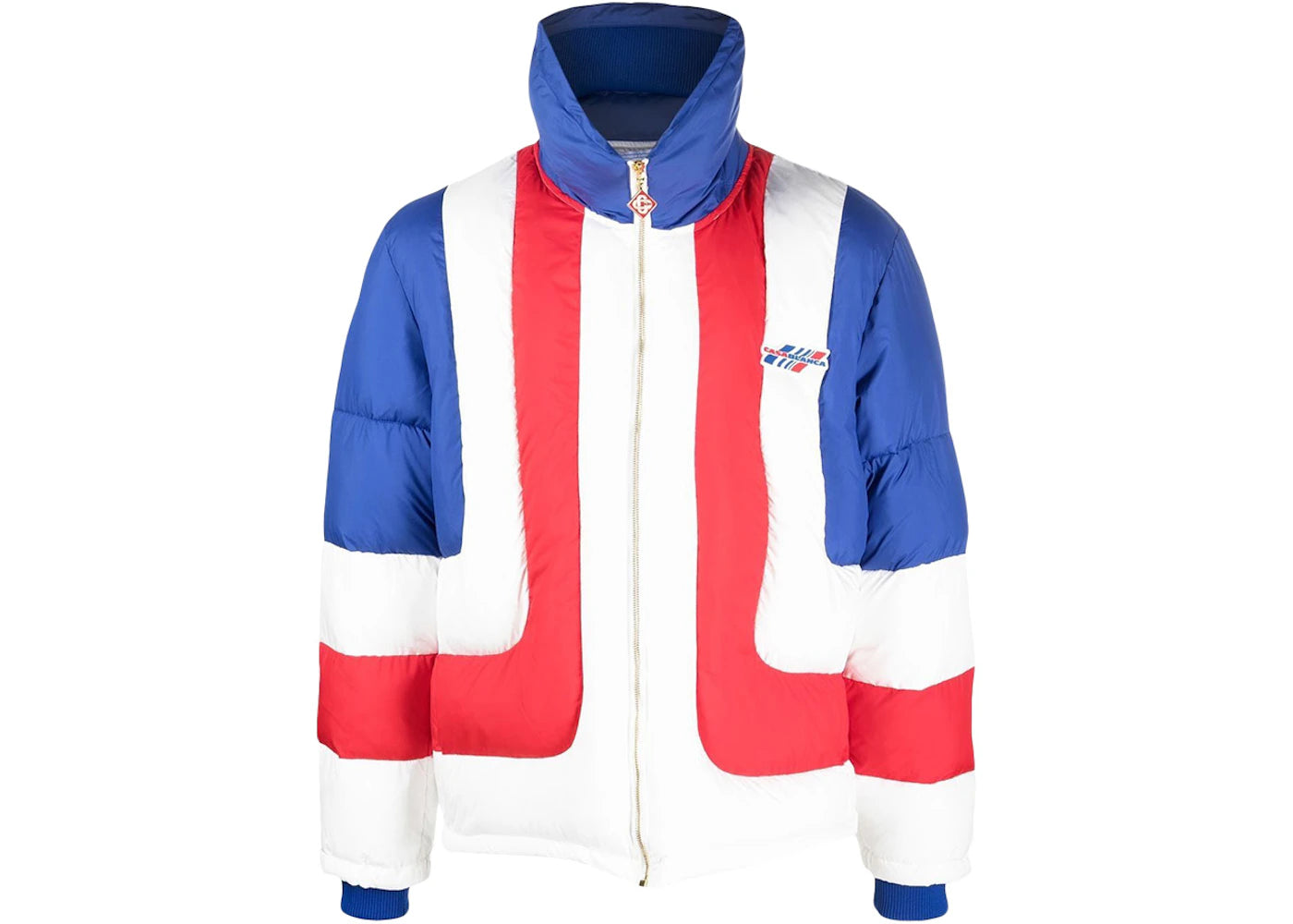 Casablanca Air Puffer Jacket White/Blue/Red