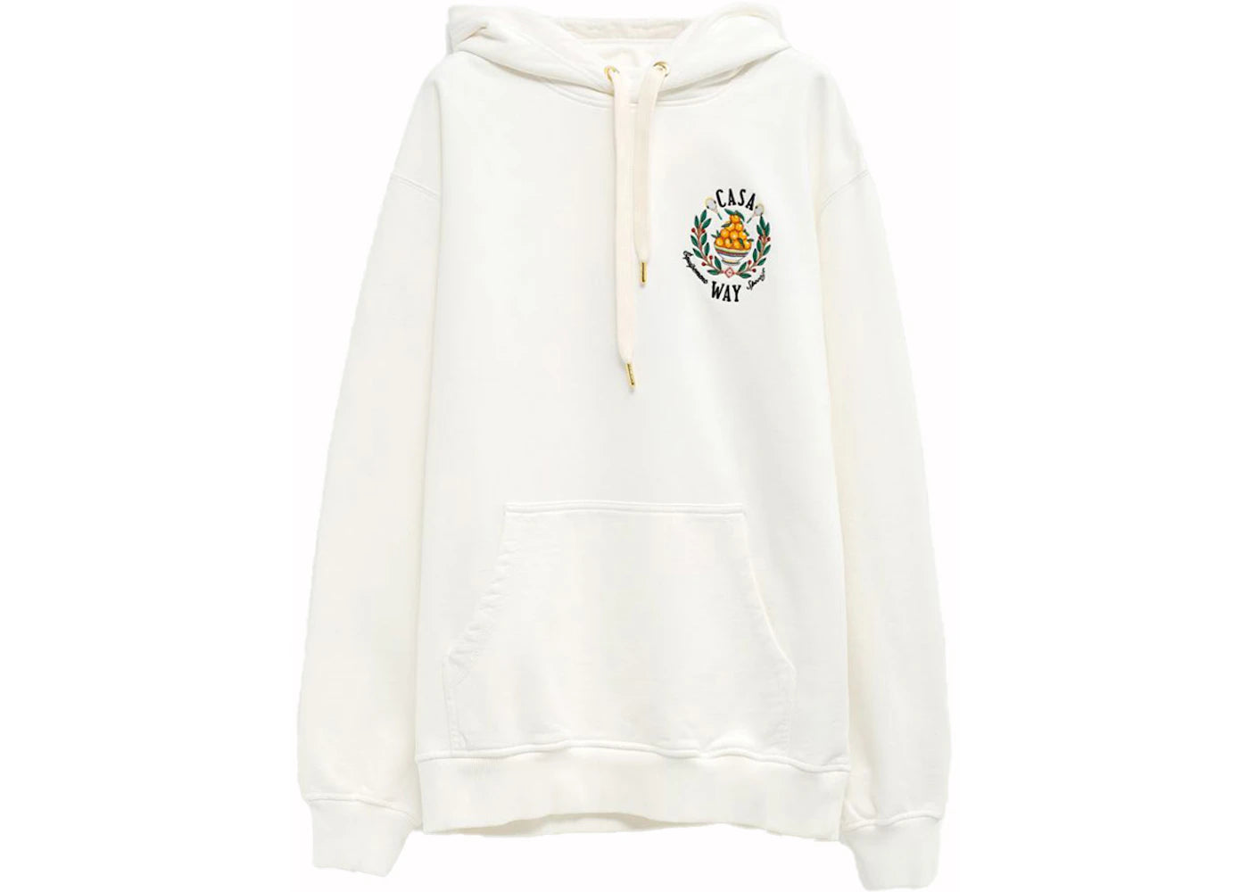 Casablanca Casa Way Embroidered Hoodie White