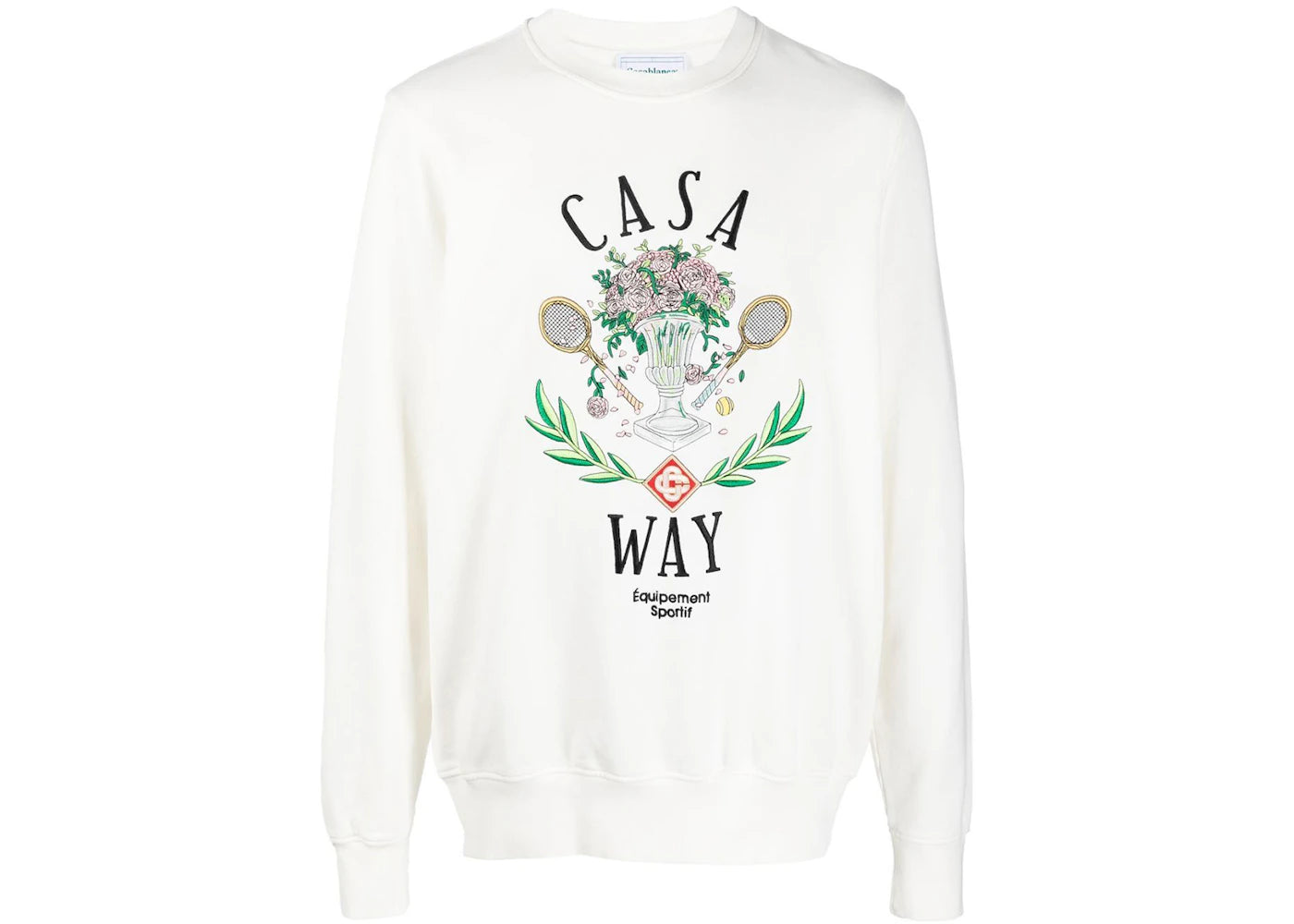 Casablanca Casa Way Embroidered Sweatshirt Off-White