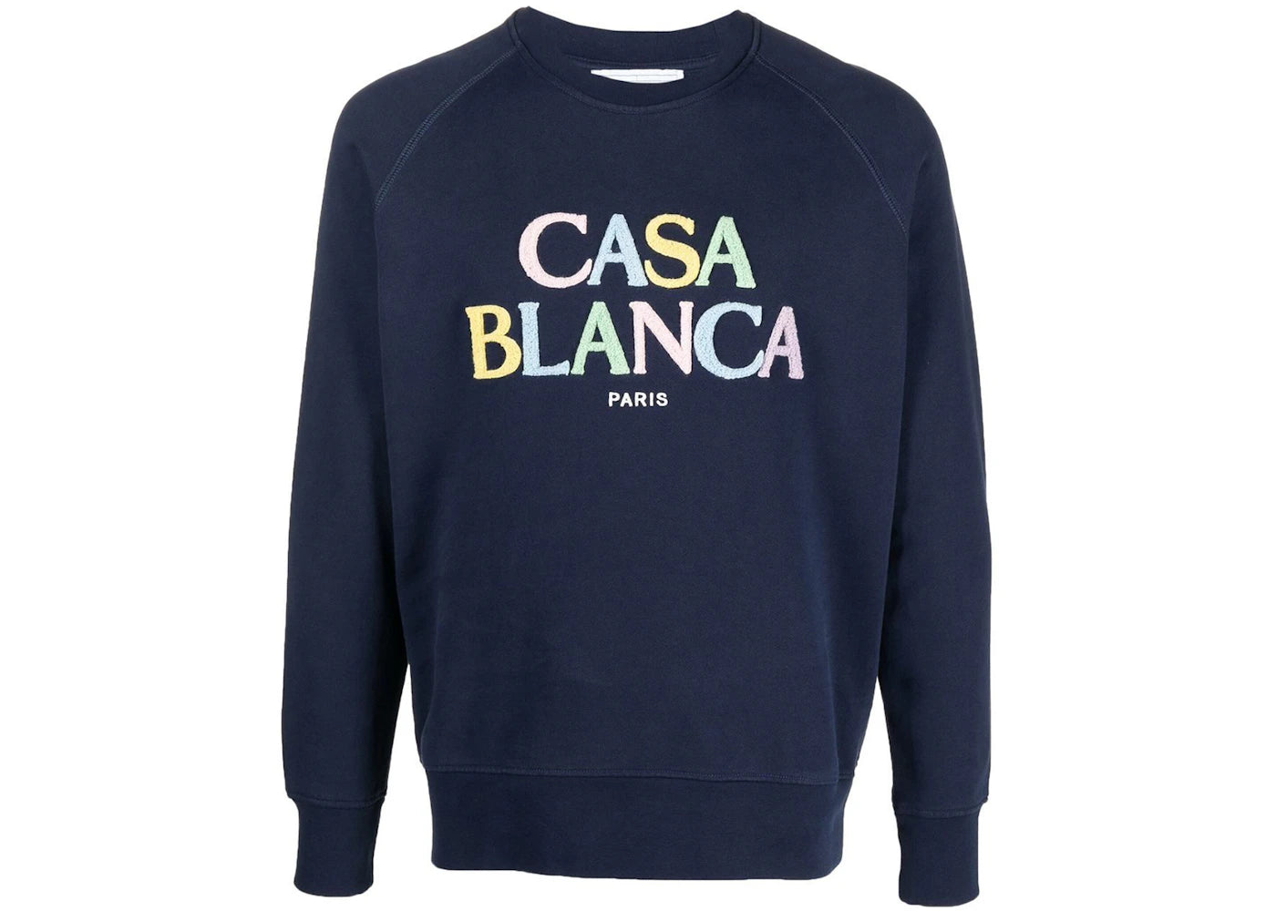 Casablanca Debossed Logo Detail Sweatshirt Navy Blue
