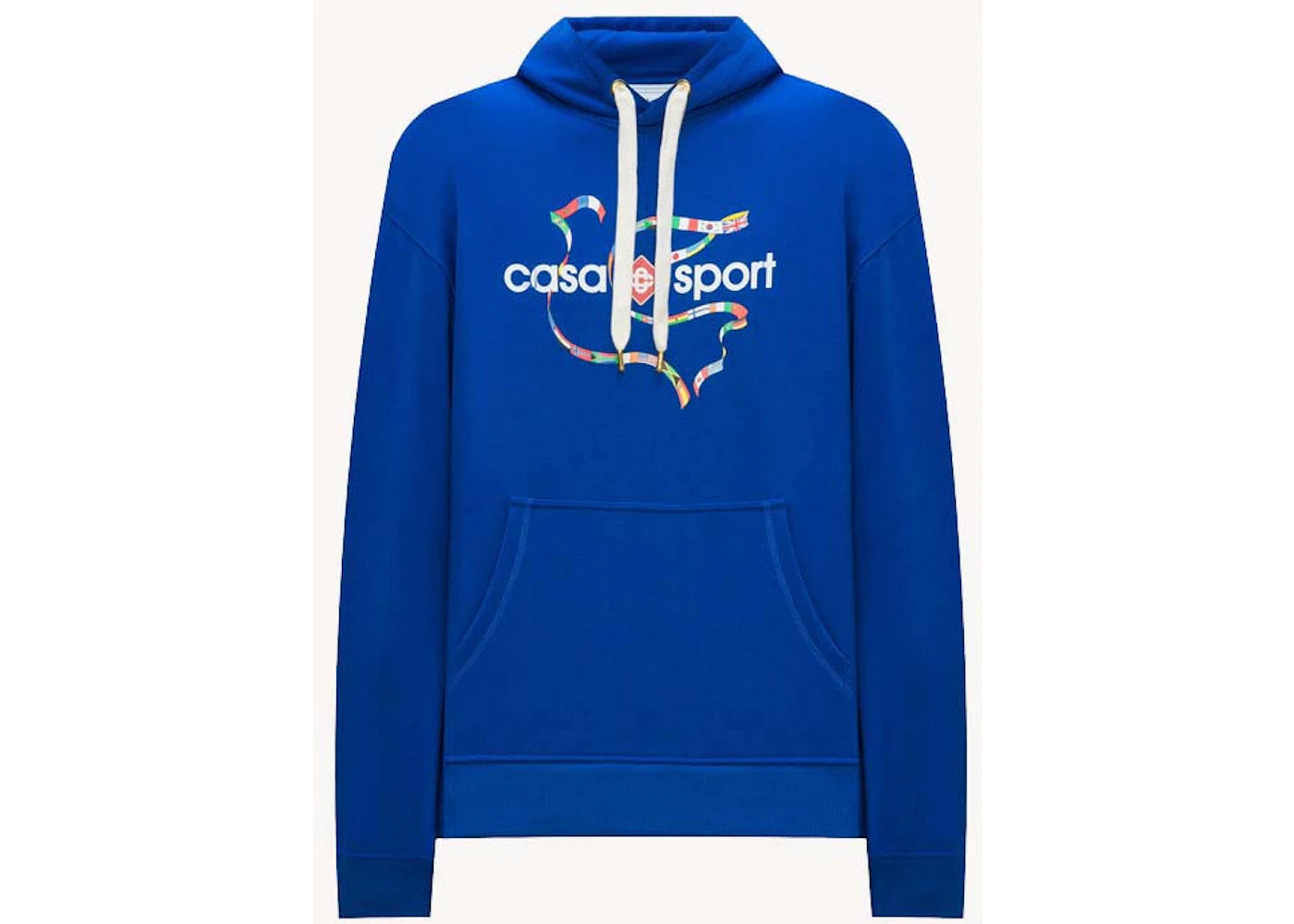 Casablanca Drapeau De Collombes Printed Hoodie Blue