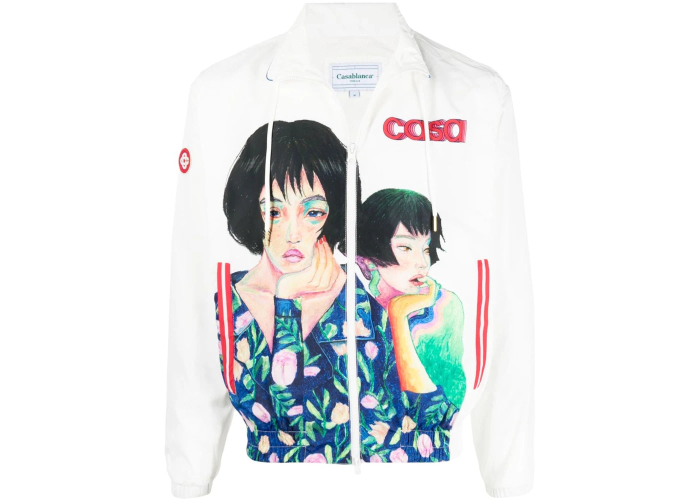 Casablanca Graphic Print Bomber Jacket White