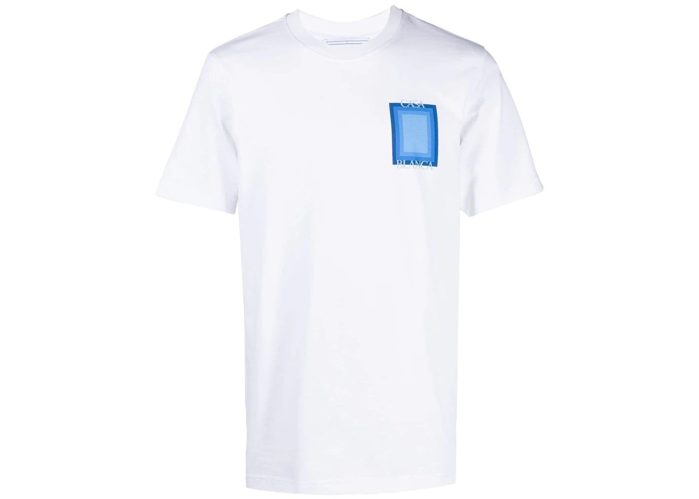 Casablanca Graphic Print Short Sleeved T-shirt White/Blue