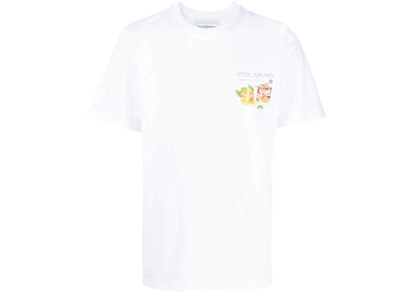 Casablanca Graphic Print Short Sleeved T-shirt White/Multicolour