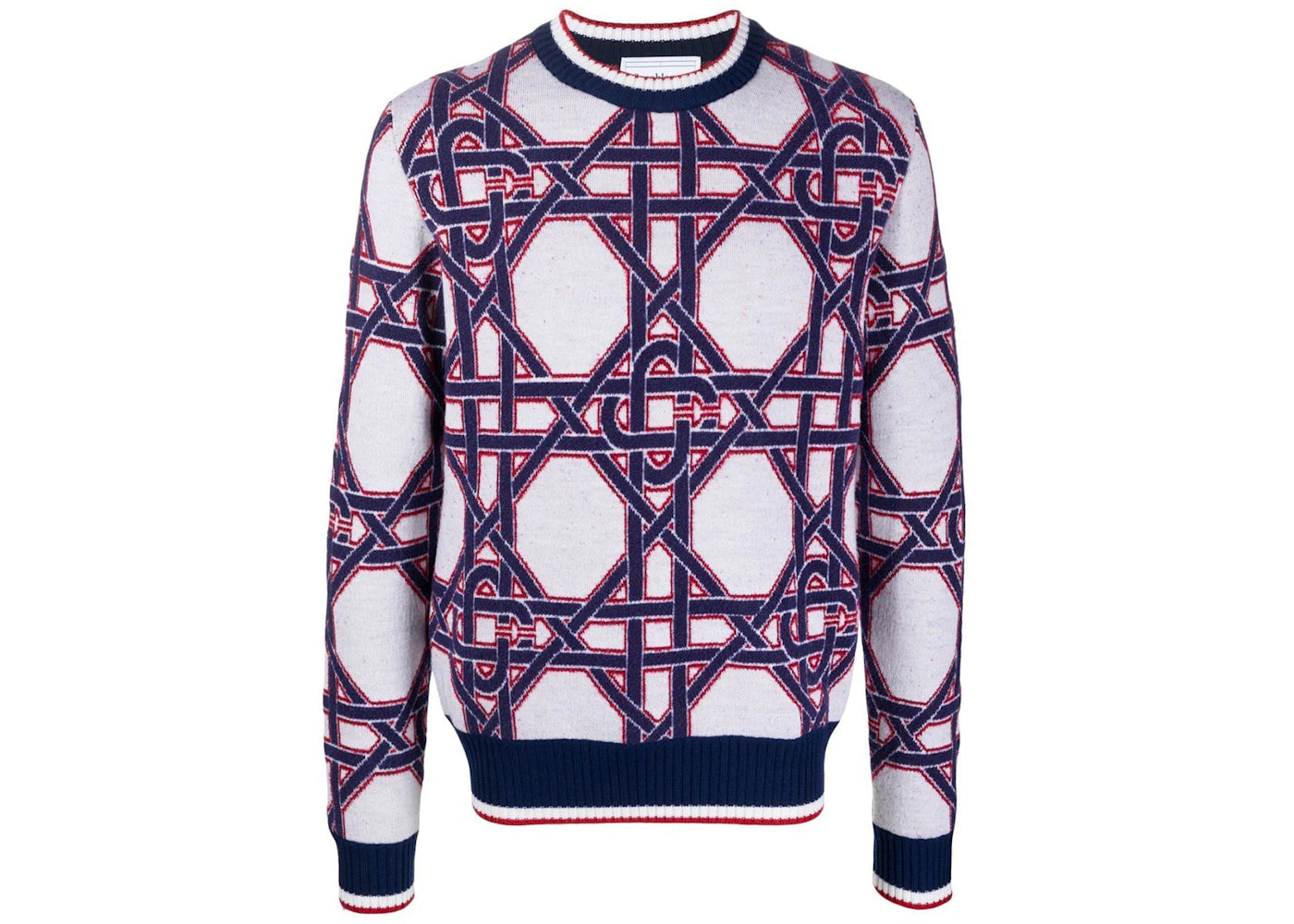Casablanca Intarsia Knit Logo Jumper Red/White/Blue