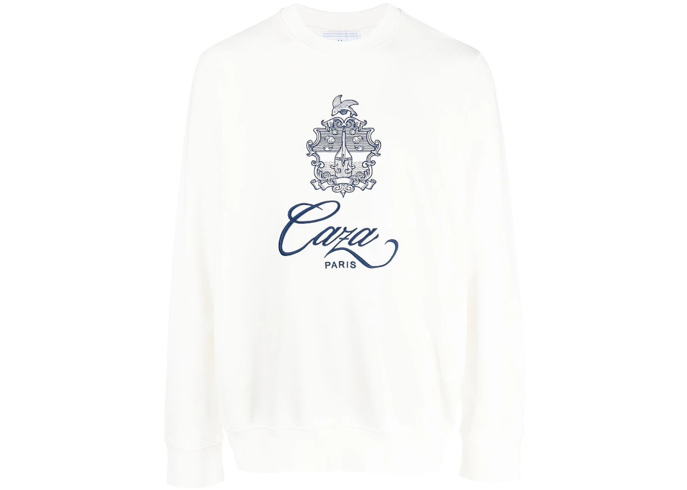 Casablanca Logo Print Long Sleeve Sweatshirt Cloud White