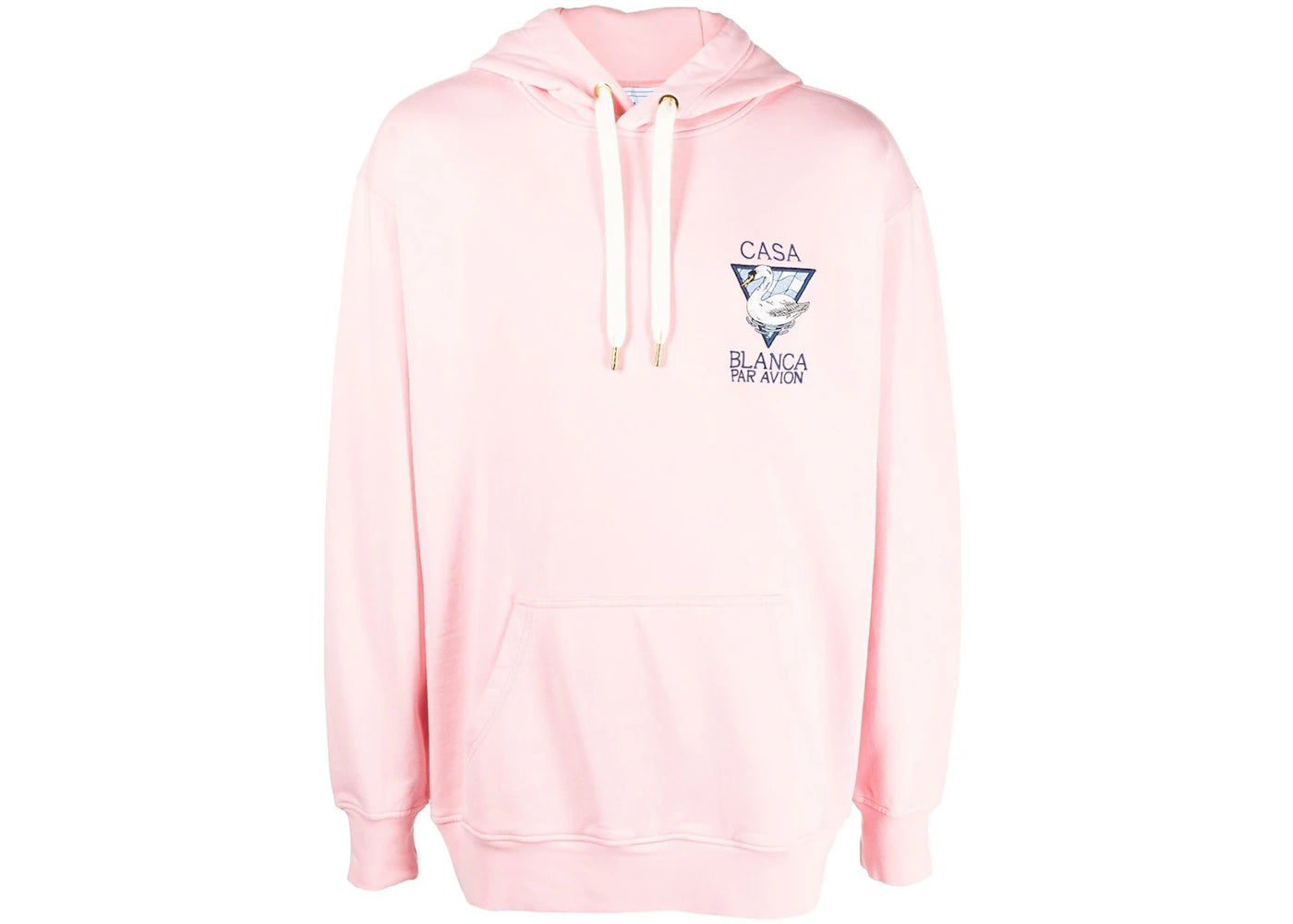 Casablanca Logo Print Pullover Hoodie Rose Pink