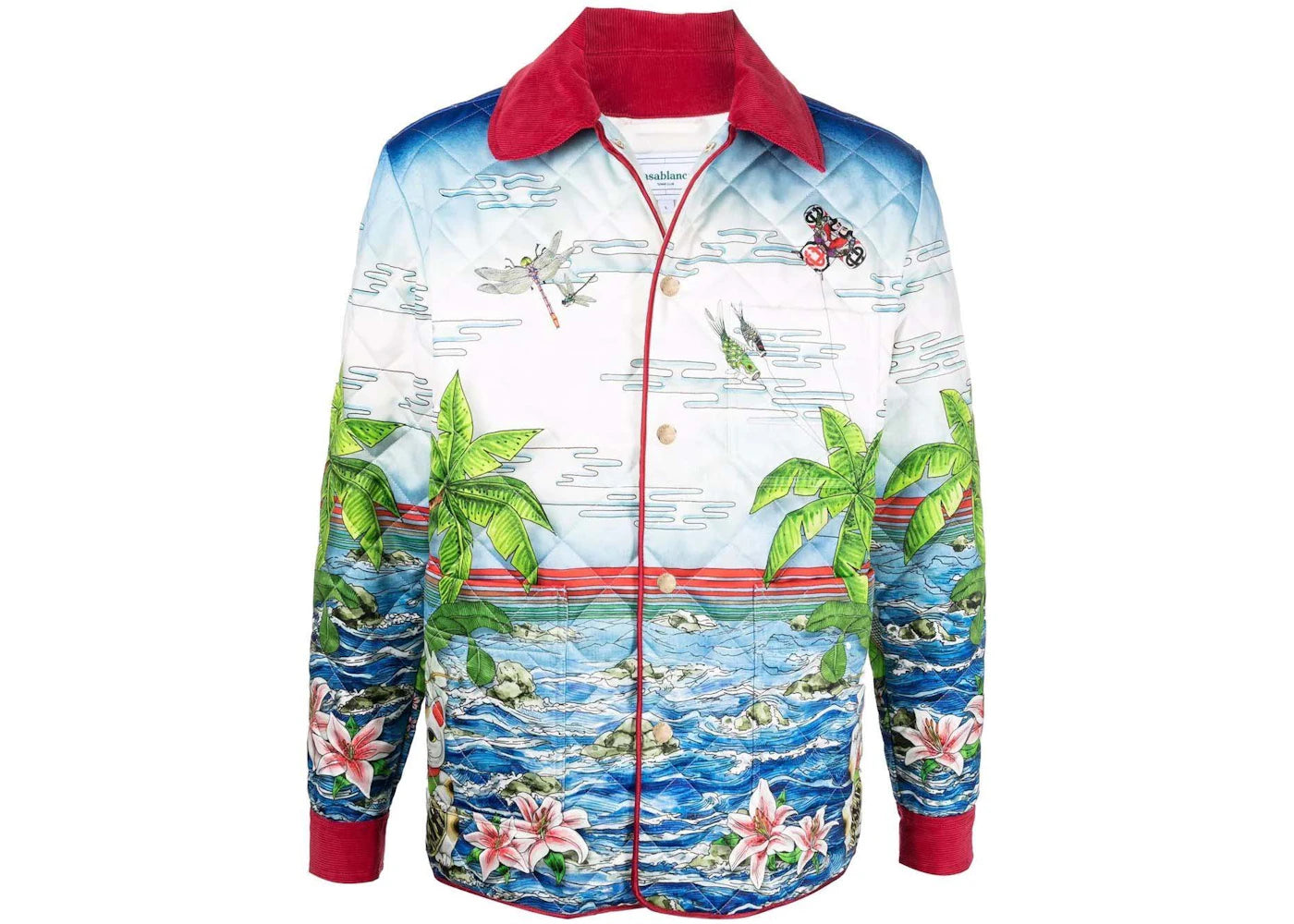 Casablanca Table Tennis Club Sunrise Quilted Jacket Blue/Multi