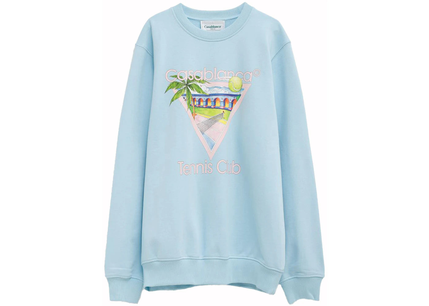 Casablanca Tennis Club Icon Sweatshirt Light Blue