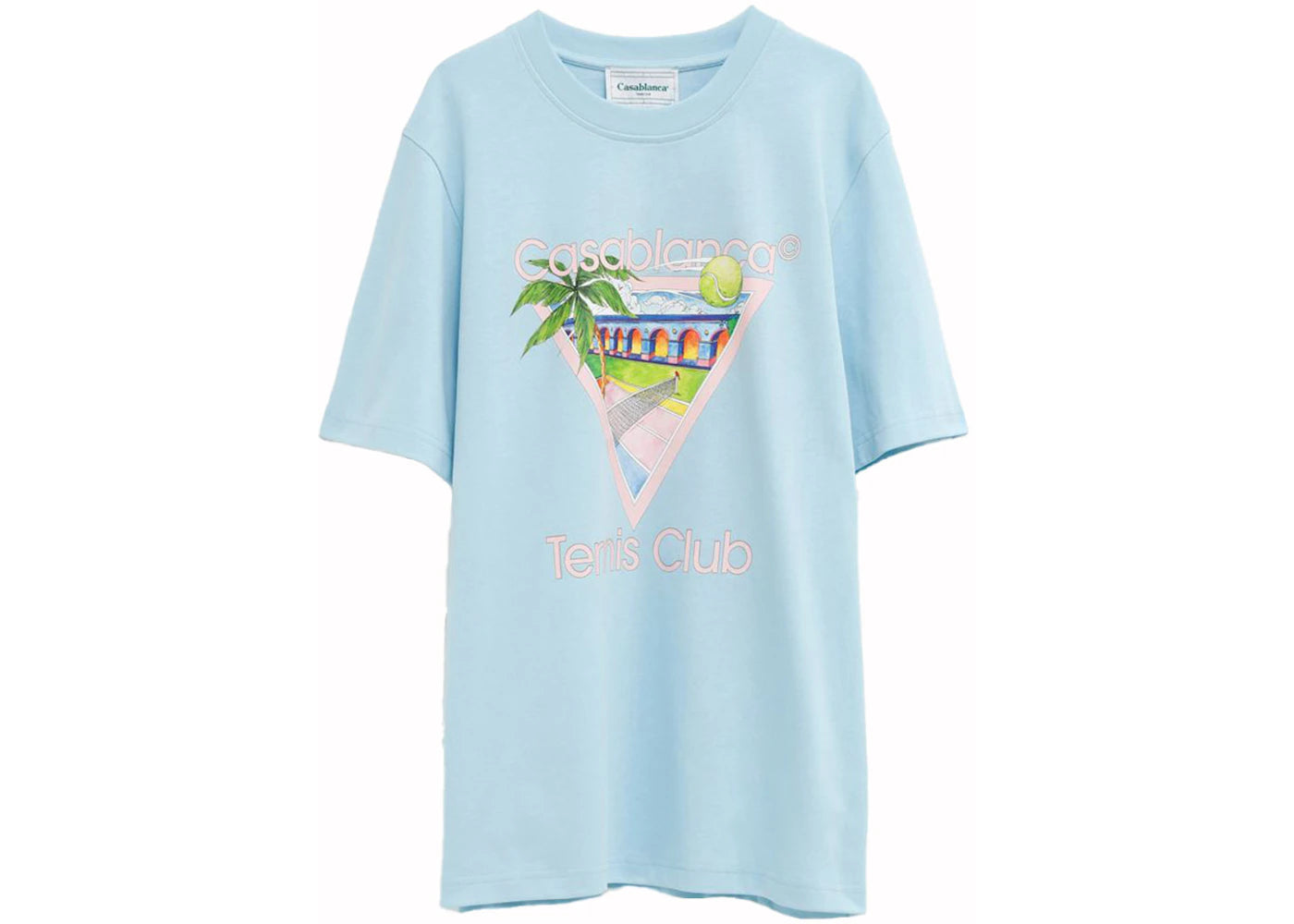 Casablanca Tennis Club Icon T-Shirt Light Blue