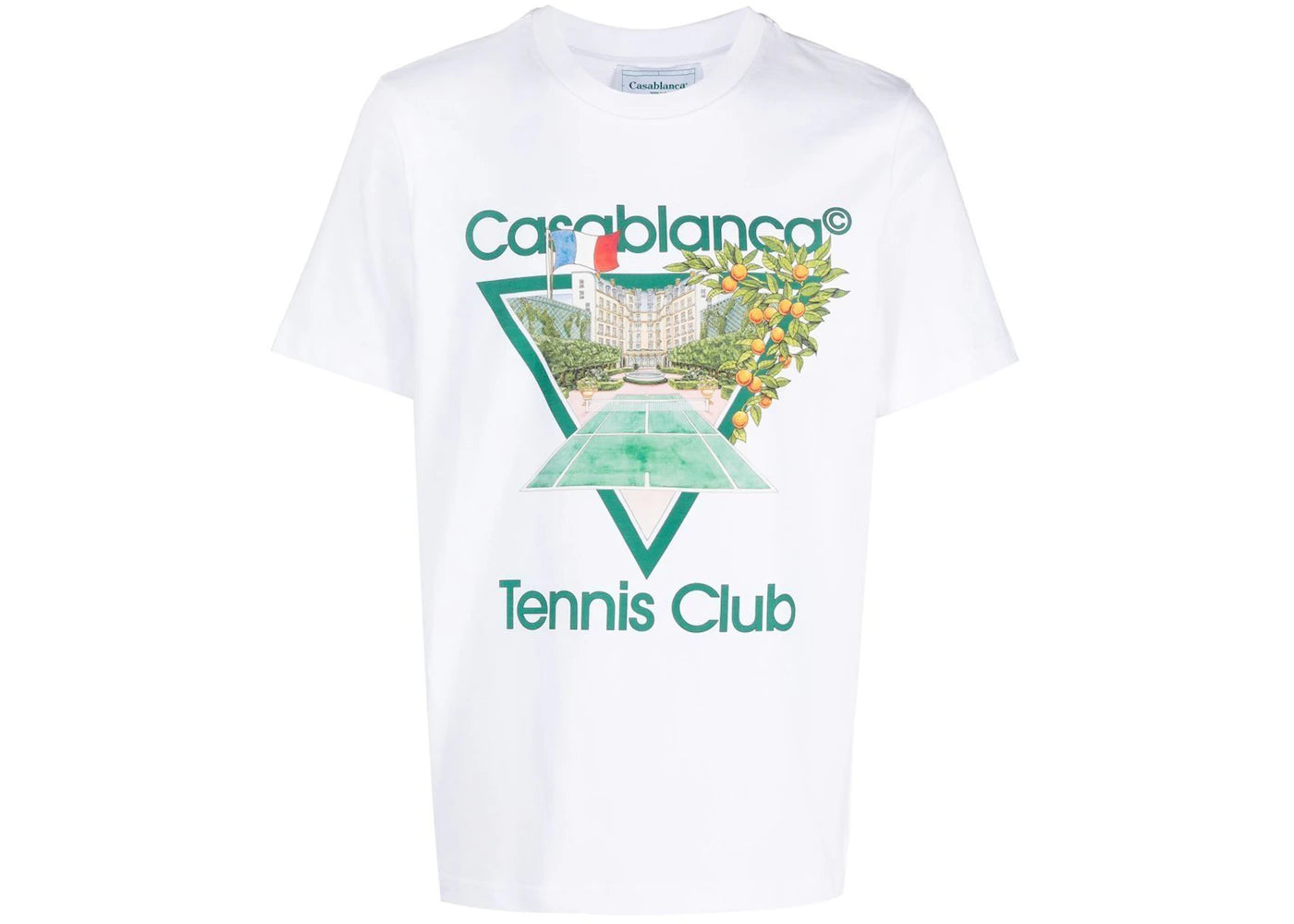Casablanca Tennis Club Print T-shirt White