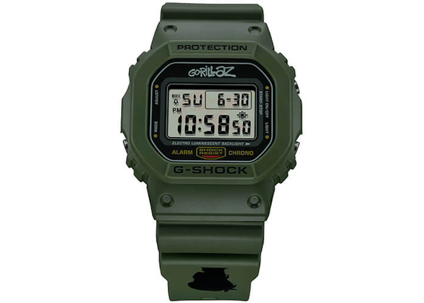 Casio G-Shock x Gorillaz Limited Edition "Murdoc" DW-5600GRLZM-3