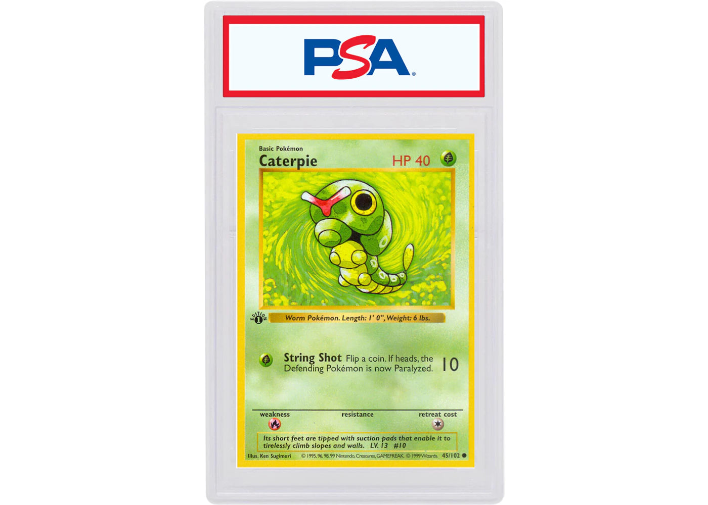 Caterpie 1999 Pokemon TCG Base Set 1st Edition #45/102 (PSA or BGS Graded)