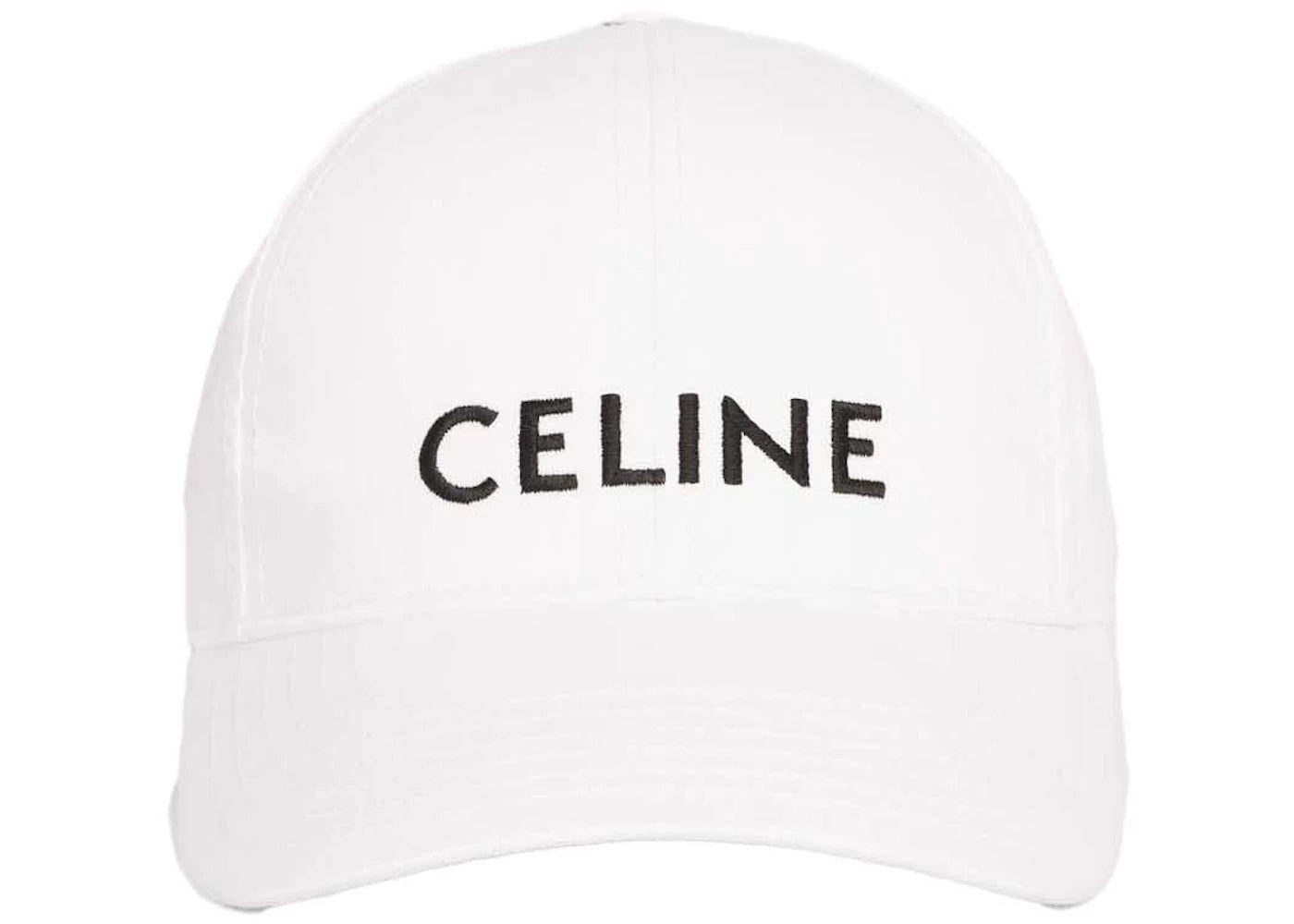 Celine Baseball Cap in Cotton White