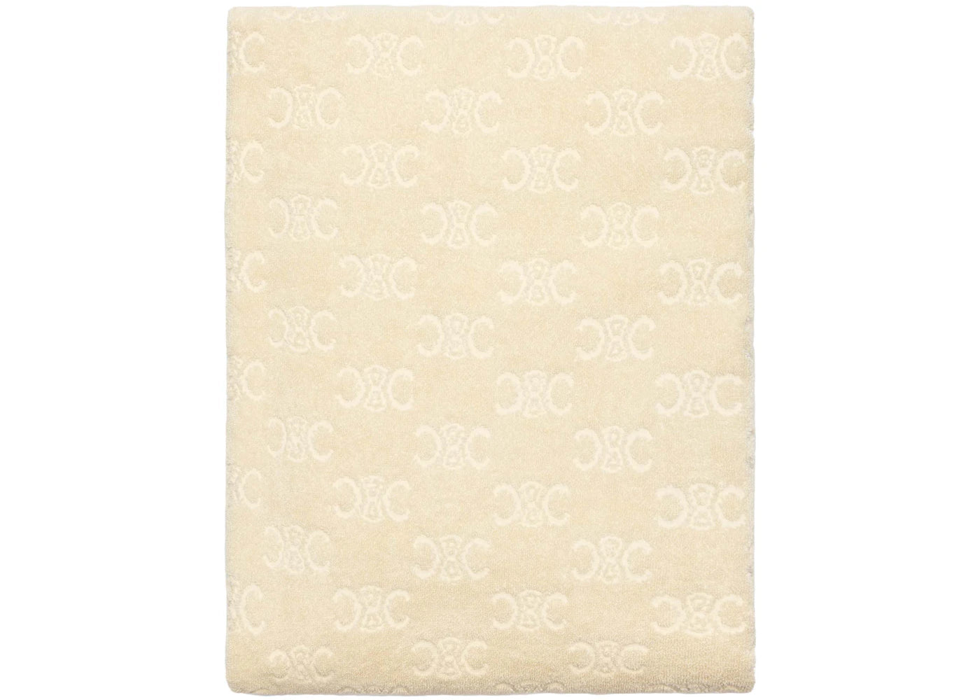 Celine Monogram Terry Cotton Towel Ecru