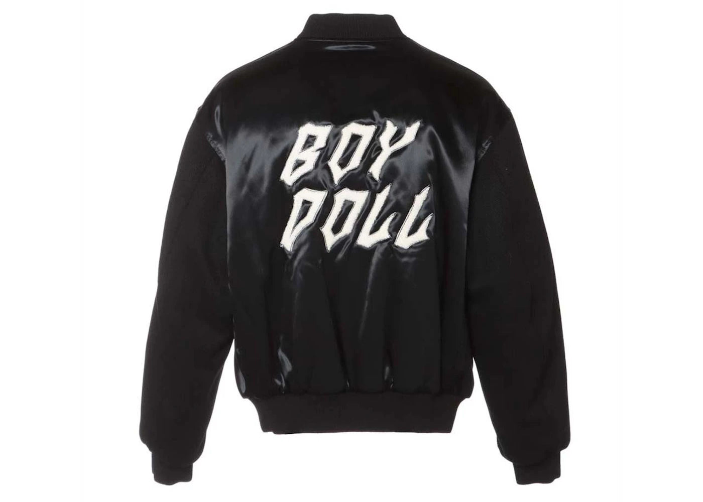 Celine Boy Doll Teddy Jacket In Satin-Finish Nylon Black