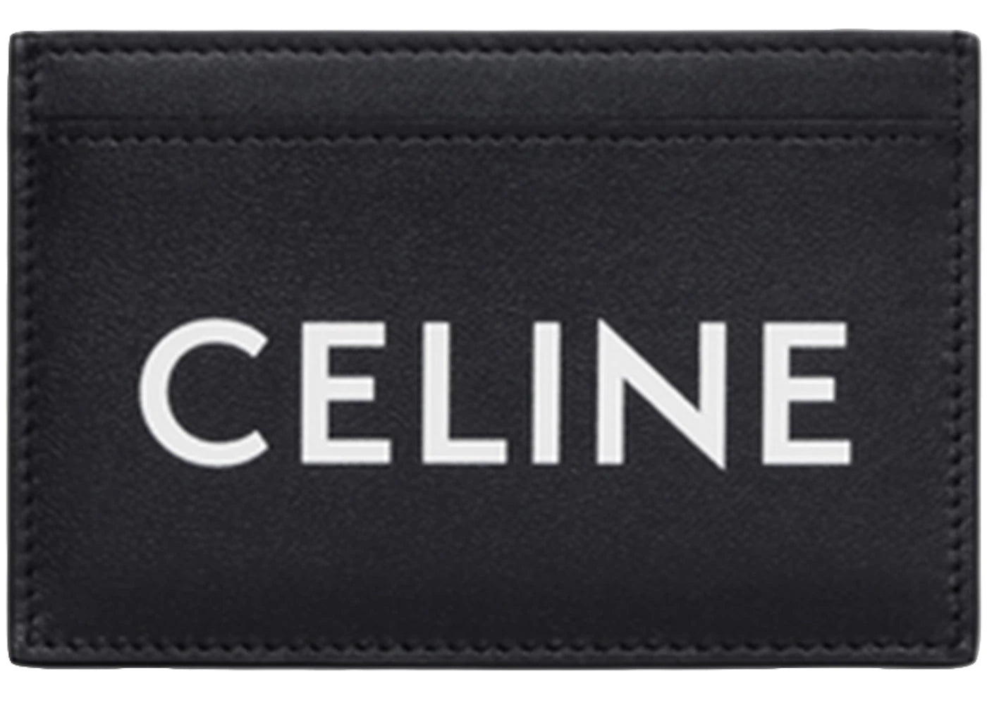 Celine Celine Print Card Holder (2 Slot) Black White
