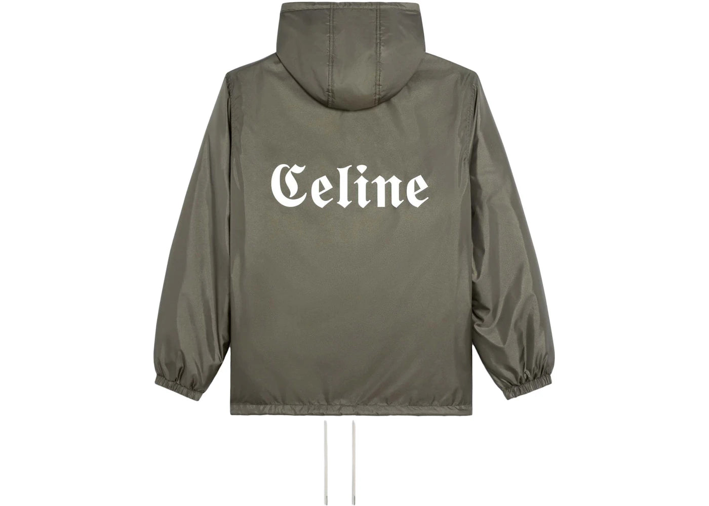 Celine Coach Jacket In Lightweight Nylon Khaki