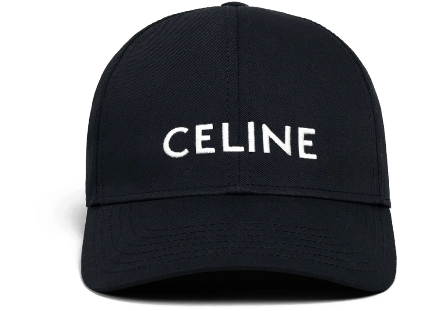 Celine Cotton Baseball Cap Black