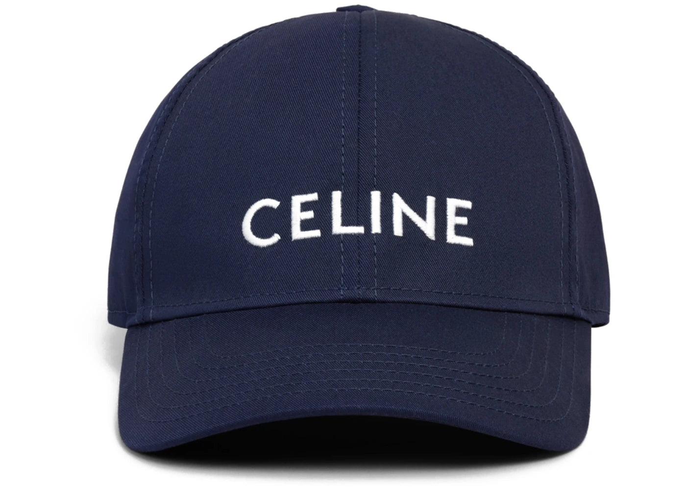 Celine Cotton Baseball Cap Navy