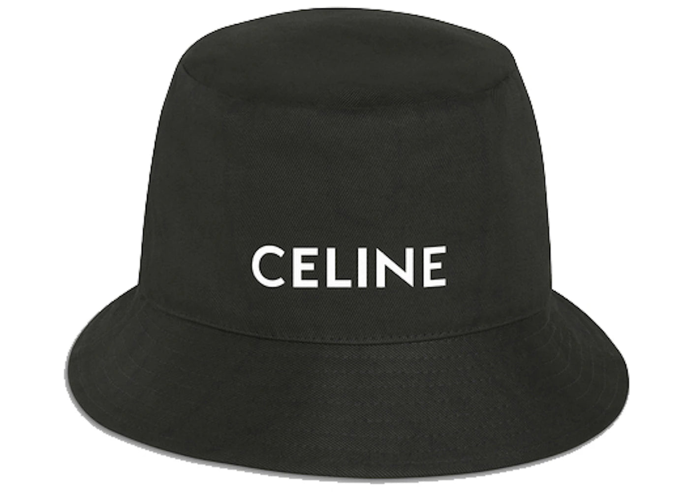 Celine Cotton Bucket Hat Black
