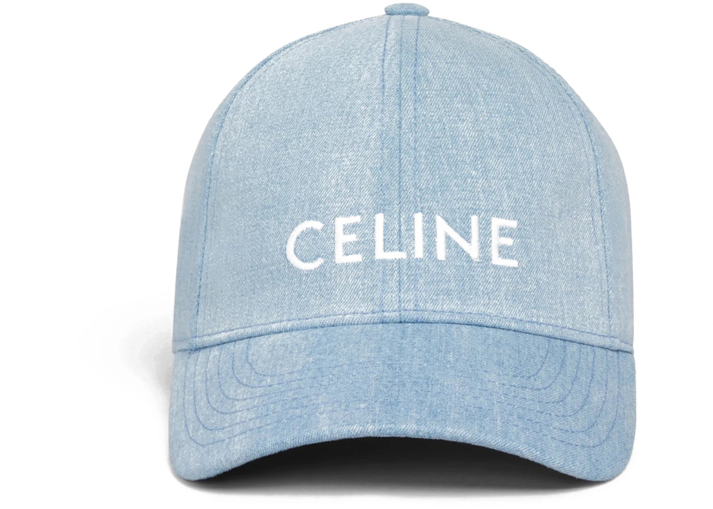 Celine Denim Baseball Cap Sun Faded Wash