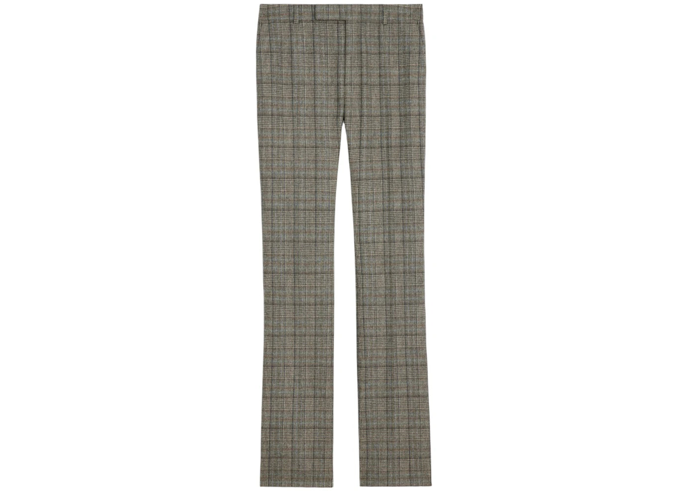 Celine English Flared Prince of Wales Flannel Pants Gray