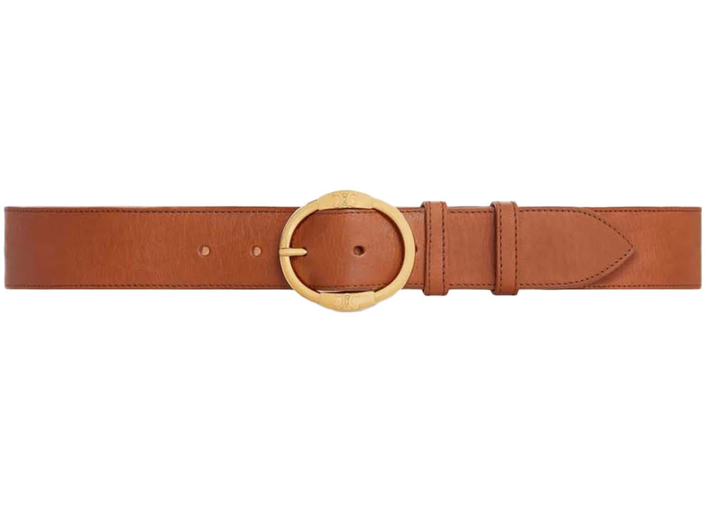 Celine Large Twin Triomphe Belt in Vintage Calfskin Camel