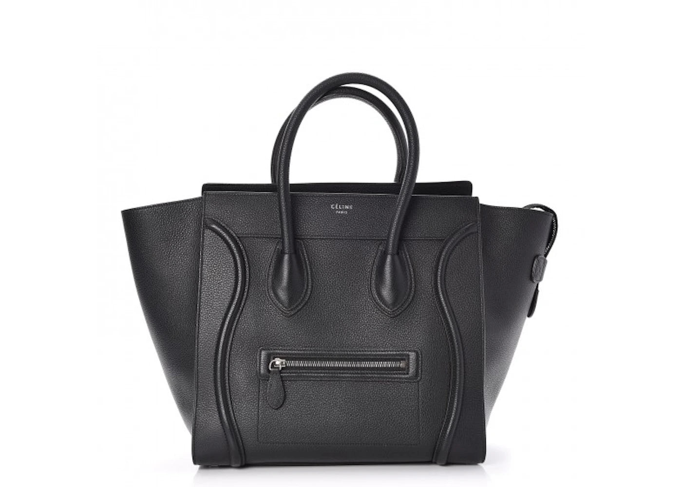 Celine Luggage Drummed Calfskin Mini Black