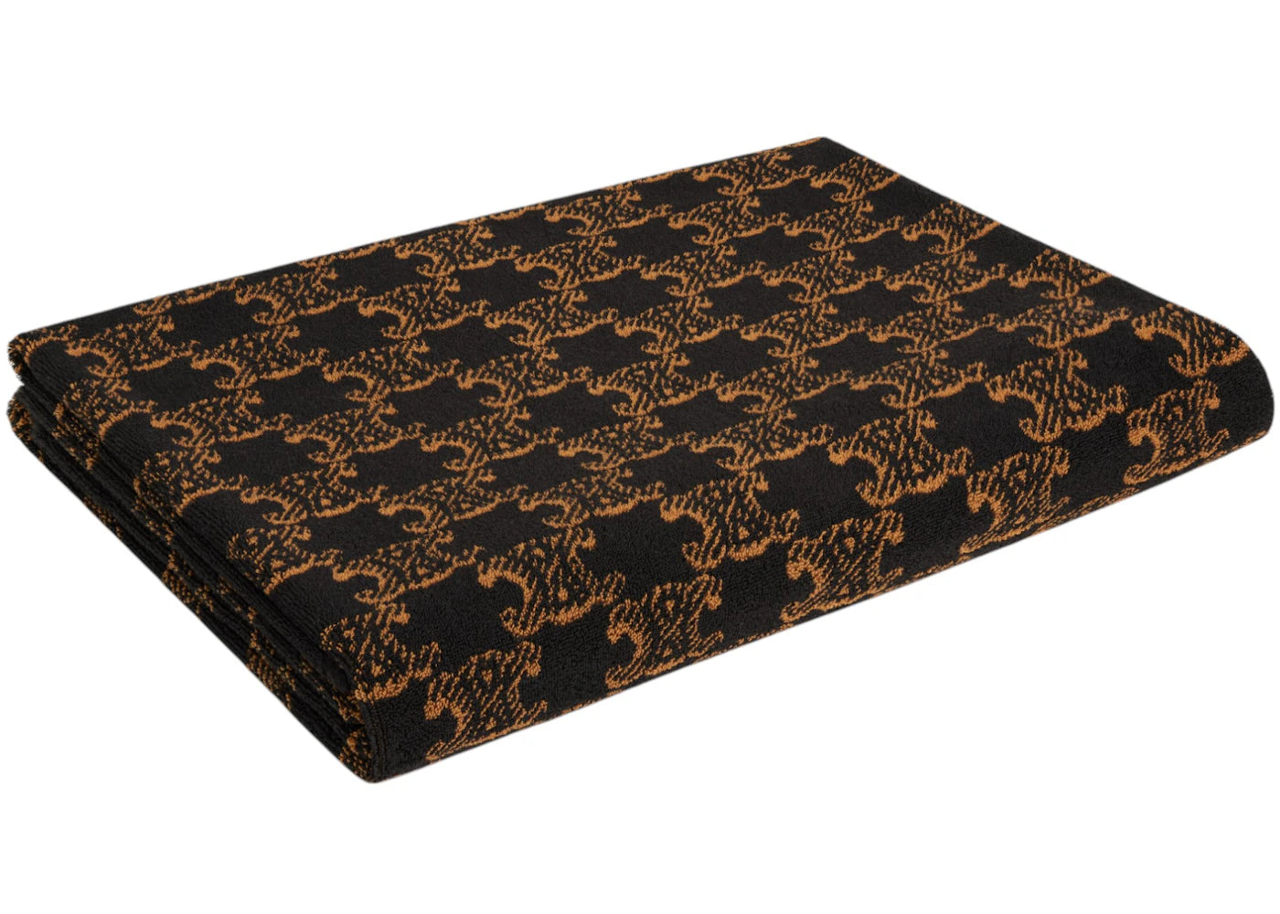 Celine Monogram Terry Cotton Beach Towel Brown/Camel