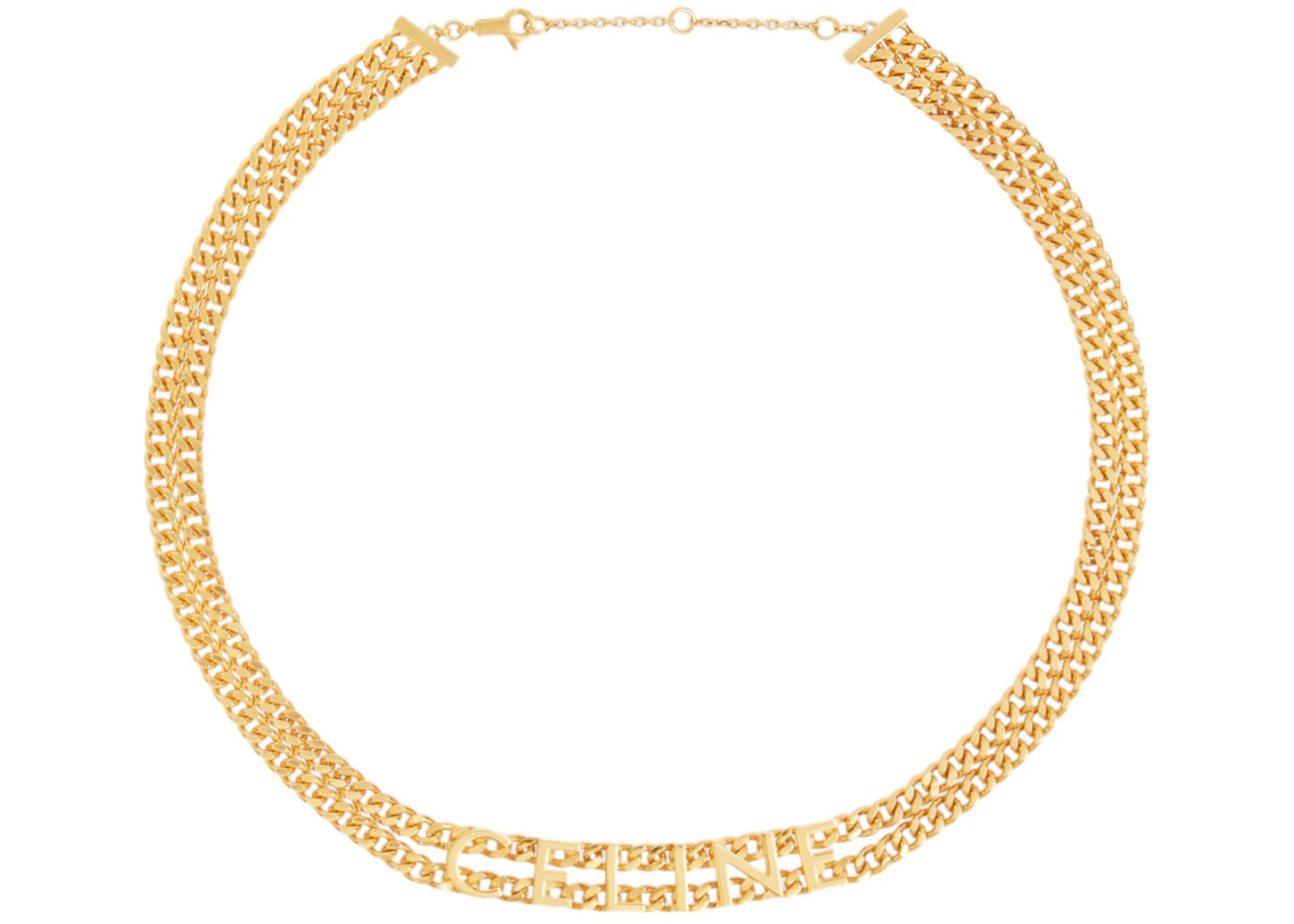 Celine Necklace In Brass with Gold Finish Gourmette Gold