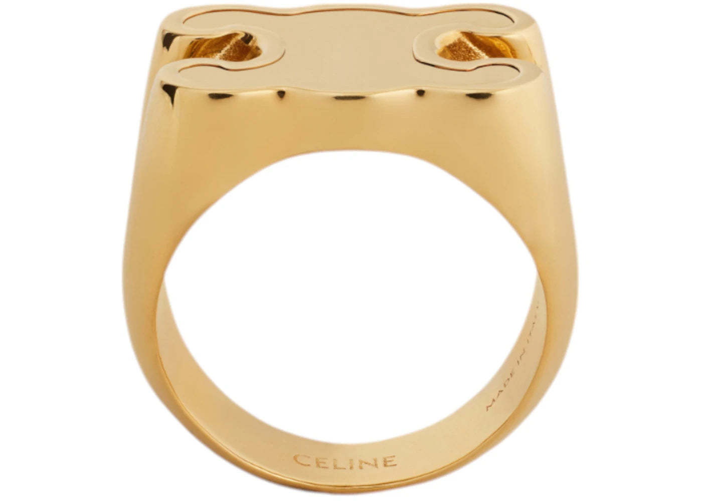 Celine Ring In Brass with Gold Finish Chevaliere Gold