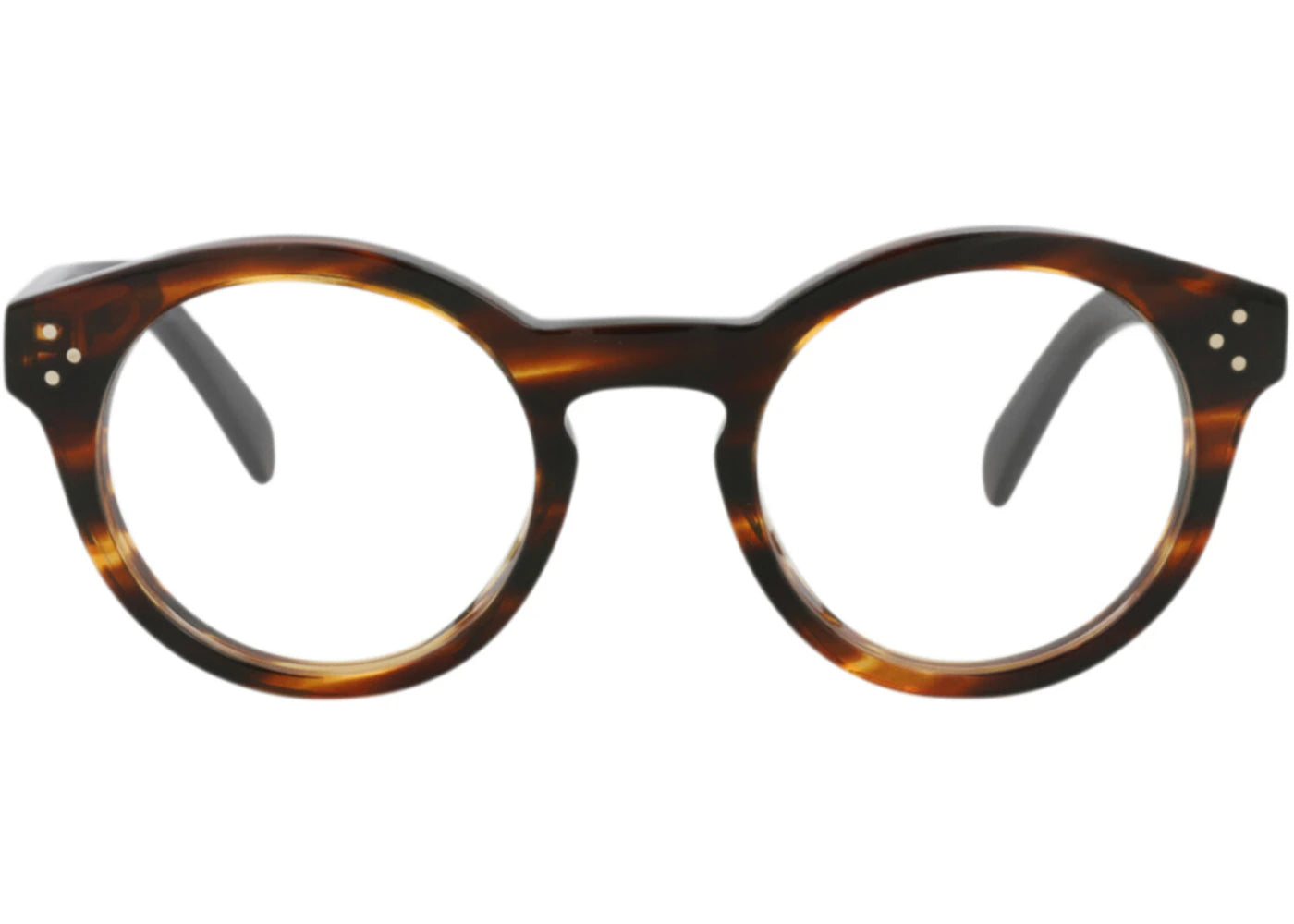 Celine Round-Frame Acetate Optical Frames Havana Havana Transparent (CL50091I-49-056)