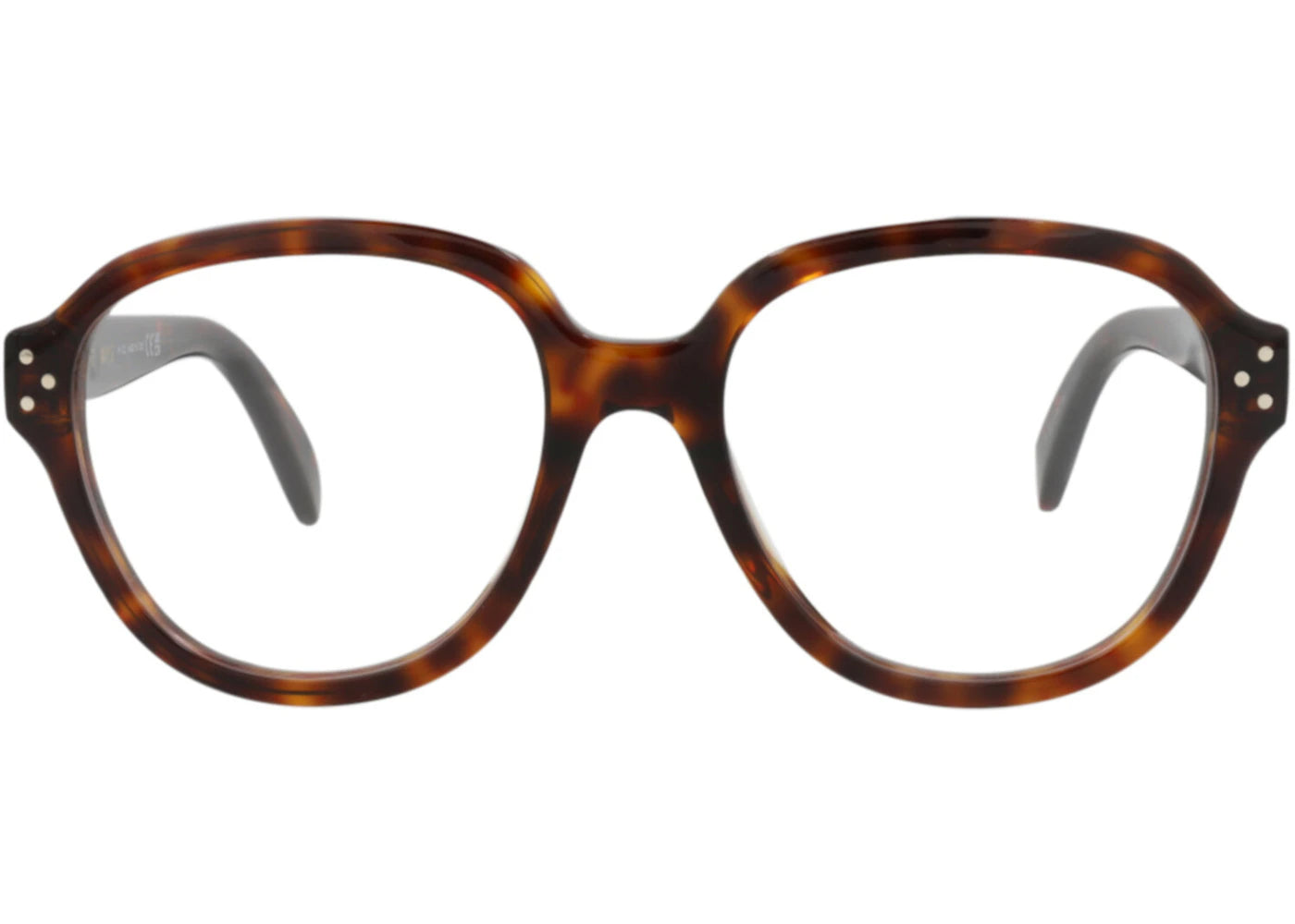Celine Round-Frame Acetate Optical Frames Havana Havana Transparent (CL50107I-54-052)