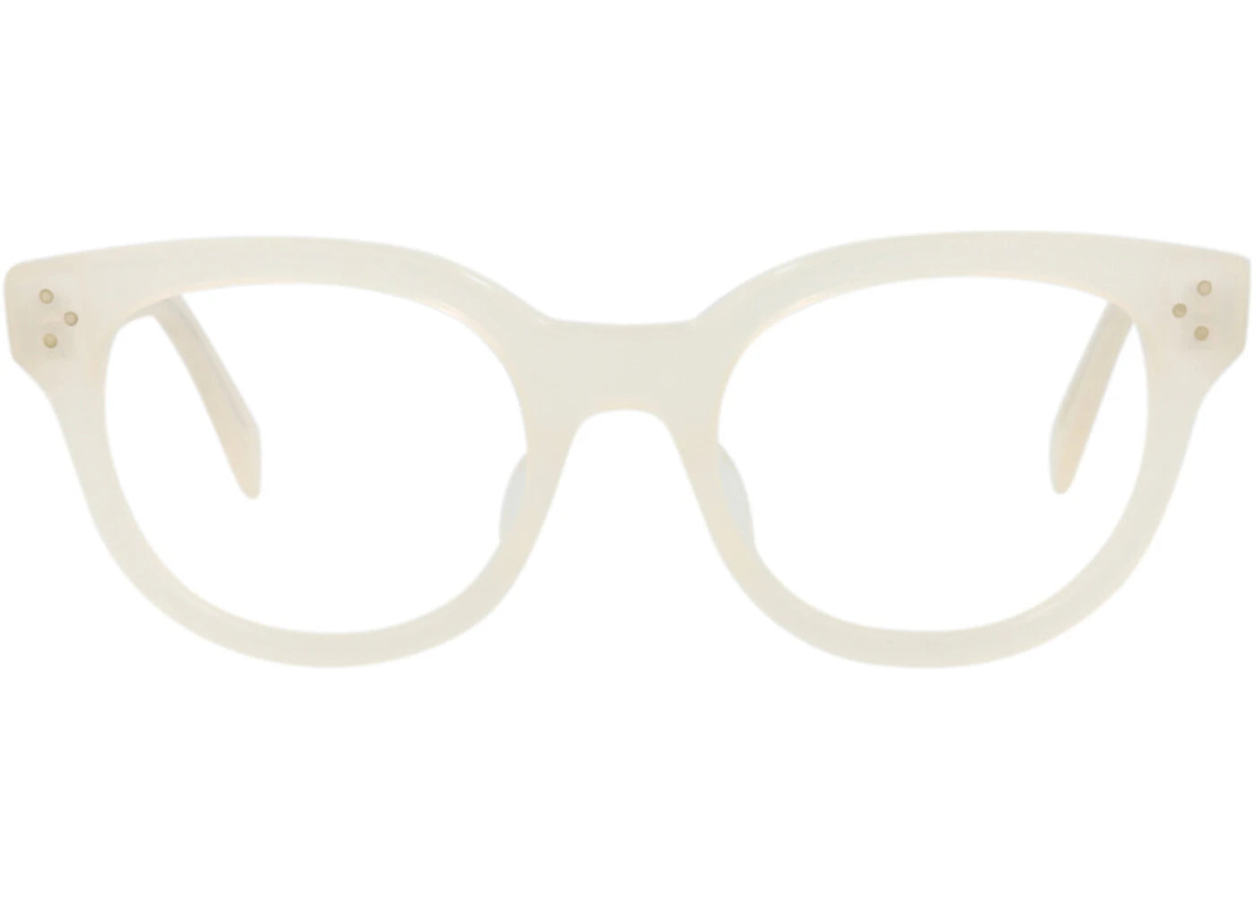 Celine Round-Frame Acetate Optical Frames Ivory Ivory Transparent (CL50109I-51-025)