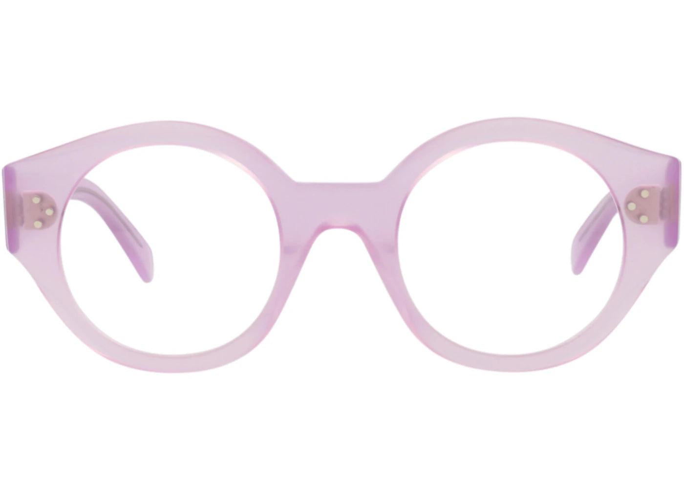 Celine Round-Frame Acetate Optical Frames Lilac Lilac Transparent (CL50123I-48-078)