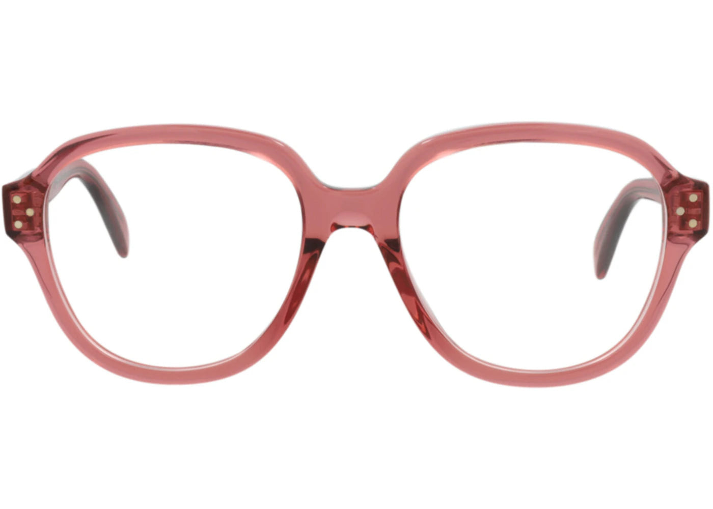 Celine Round-Frame Acetate Optical Frames Pink Pink Transparent (CL50107I-54-074)