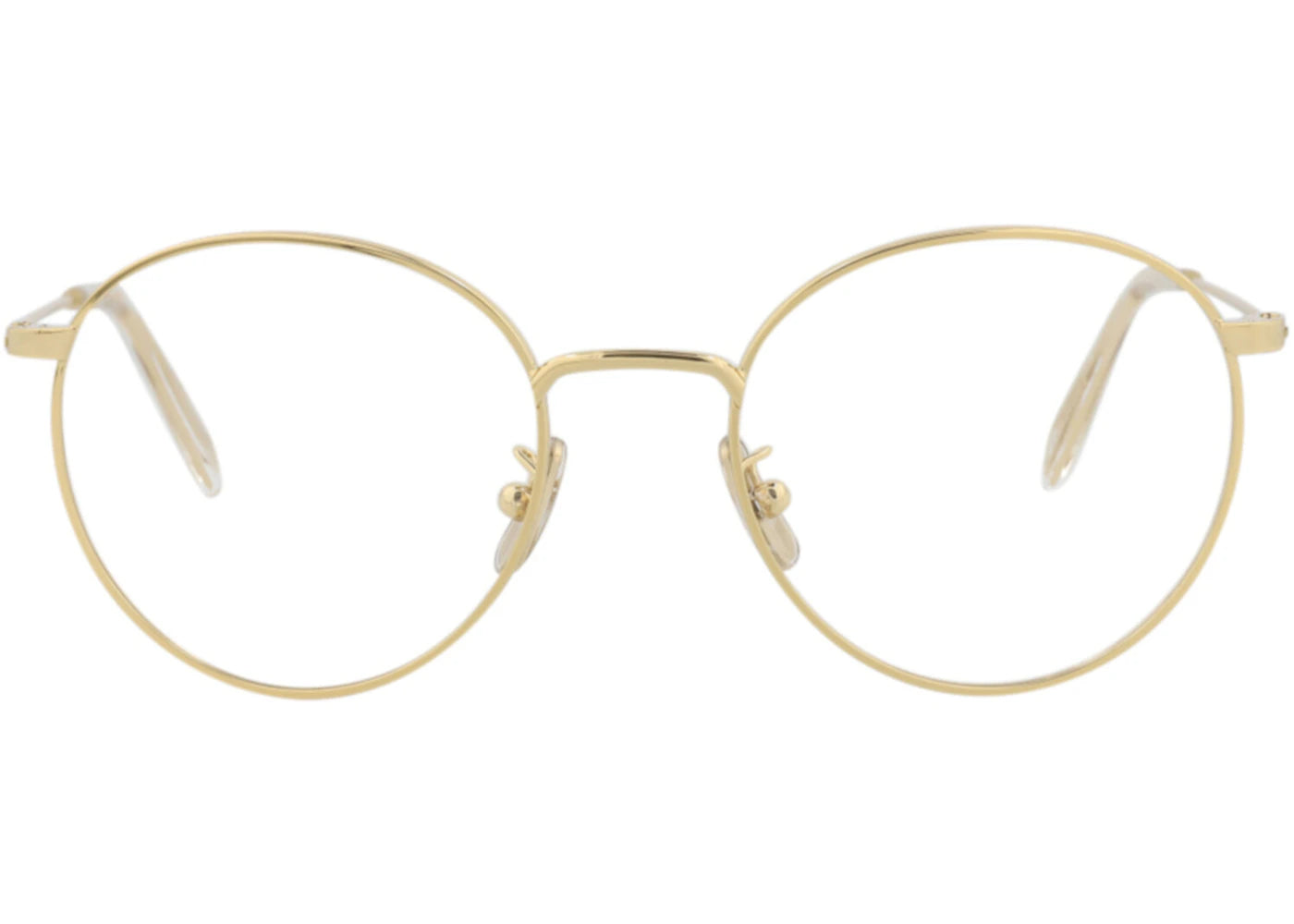 Celine Round-Frame Metal Optical Frames Gold Gold Transparent (CL50036U-50-030)