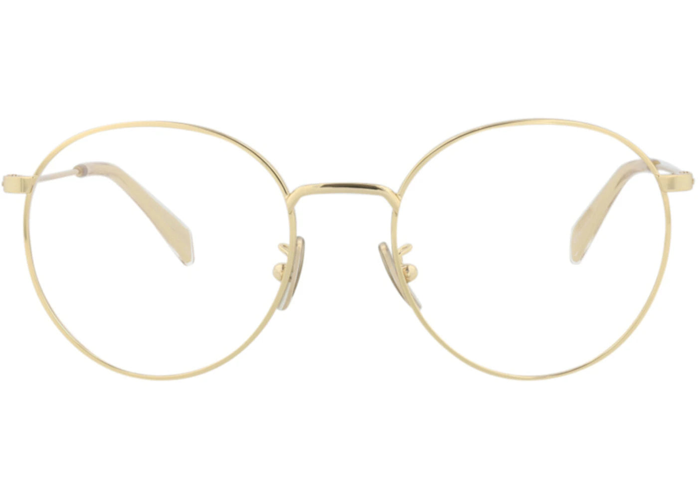 Celine Round-Frame Metal Optical Frames Gold Gold Transparent (CL50036U-52-030)