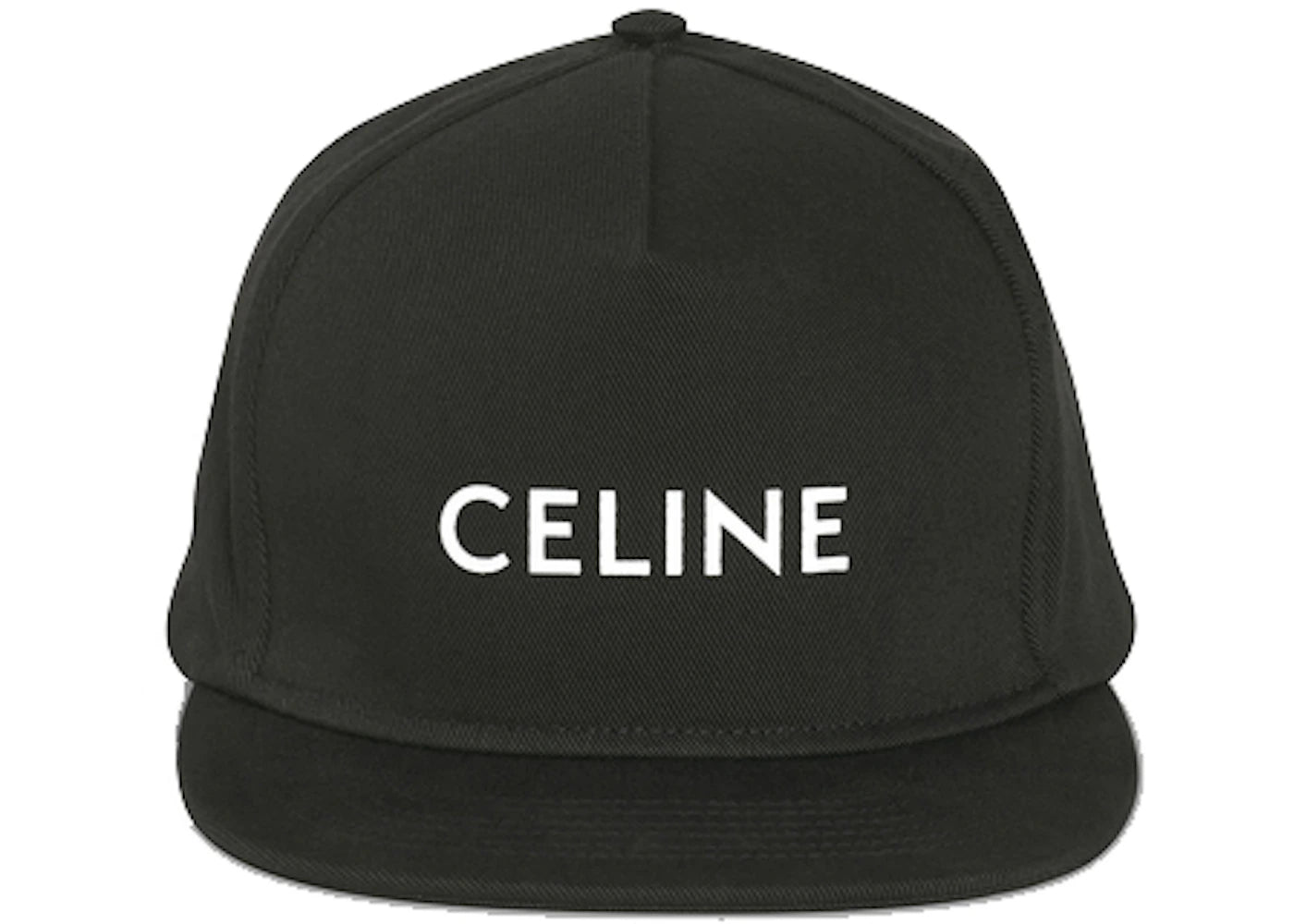 Celine Snapback Cotton Cap Black