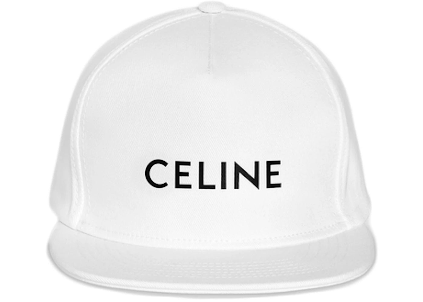 Celine Snapback Cotton Cap White