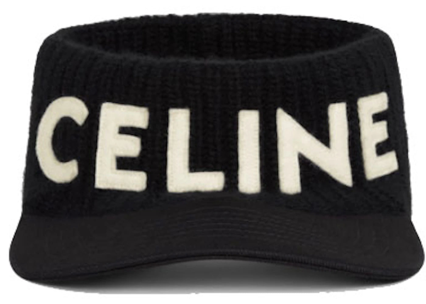 Celine Visor In Wool Black