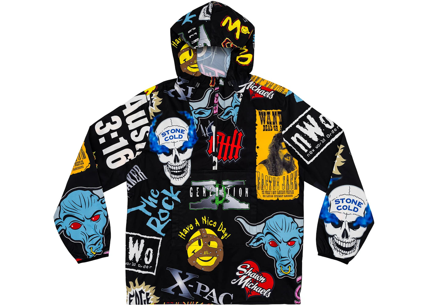 Chalk Line Attitude Era Retro Anorak Jacket Black